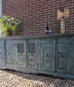 Mooi groot dressoir sleets leemgroen boho ibiza style, Huis en Inrichting, Ophalen, Zo goed als nieuw, 25 tot 50 cm, 200 cm of meer