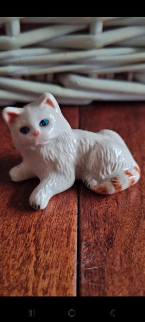 Vintage Perzische Poes Beeldje, Verzamelen, Beelden en Beeldjes, Gebruikt, Dier, Ophalen of Verzenden