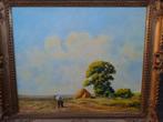 Gesigneerd schilderij werken op het land painting antiek, Antiek en Kunst, Kunst | Schilderijen | Klassiek, Ophalen