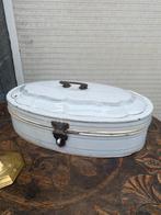 Vintage Brocante Emaille Broodtrommel - Doos, Ophalen of Verzenden