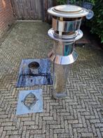 Dubbelwandige kachelbuis, Doe-het-zelf en Verbouw, Ophalen, Zo goed als nieuw, Rvs, Minder dan 2 meter