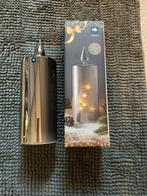 Leonardo Felice Glazen LED Kaars - Nieuw!, Overige materialen, Nieuw, Ophalen of Verzenden, Grijs