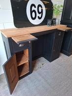 Vintage/Industriële zwarte toonbank, Brocante dressoir, Ophalen of Verzenden