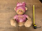 Nieuwe beige beer teddybeer met roze glitter kleertjes 30 cm, Ophalen, Nieuw, Stoffen beer