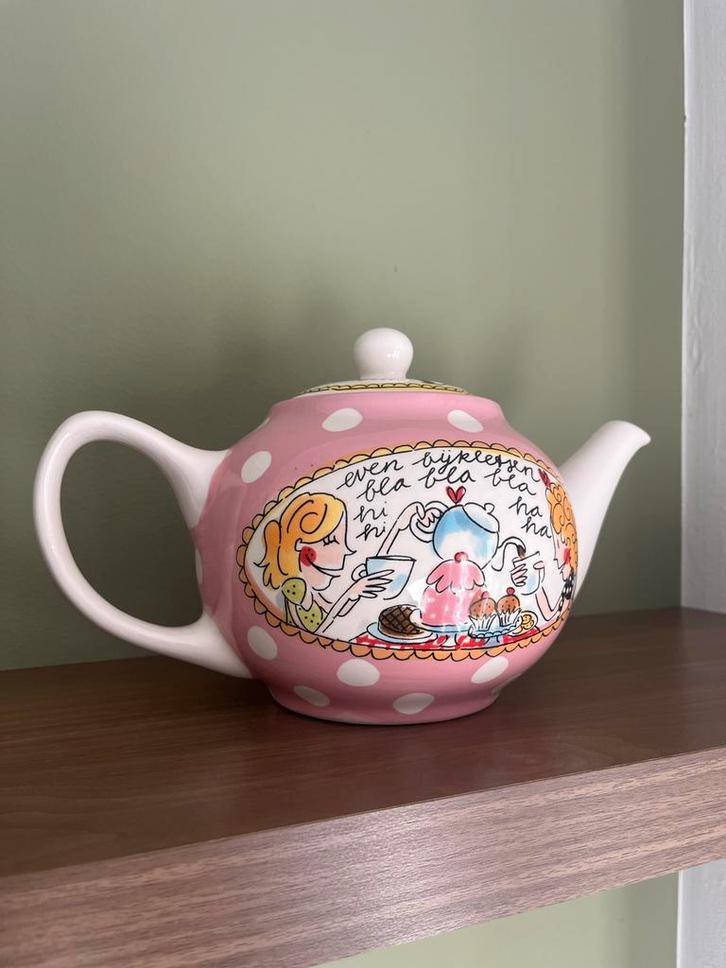 Blond Amsterdam Theepot - Even bijkletsen, Huis en Inrichting, Keuken | Servies, Zo goed als nieuw, Overige typen, Blond Amsterdam