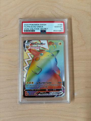 Pikachu VMAX Rainbow PSA 10 - Vivid Voltage beschikbaar voor biedingen