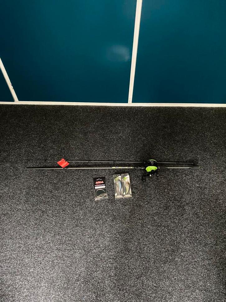 Compleet Arca Reelset beginner pakket incl draad + kunstaas, Watersport en Boten, Hengelsport | Roofvissen, Nieuw, Overige typen