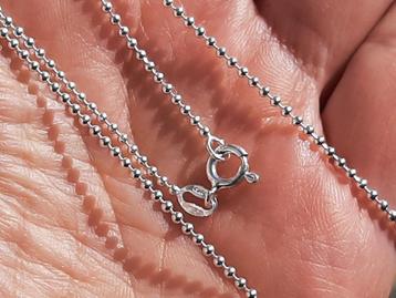Vanoli 925 zilver ball chain kogel ketting 50 tot 100 1,5m beschikbaar voor biedingen