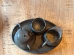 GERO Tinnen Theeservies met Dienblad - Antiek Tin Setje, Antiek en Kunst, Antiek | Tin, Ophalen of Verzenden