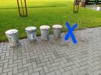 4 Zinken Vuilnisemmers, Huis en Inrichting, Ophalen, Gebruikt, Overige materialen, Minder dan 50 cm