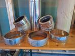 Rvs 150mm  kachelbuis 2x 30gr 1x50cm 1x100cm 3x beugel, Ophalen, Zo goed als nieuw