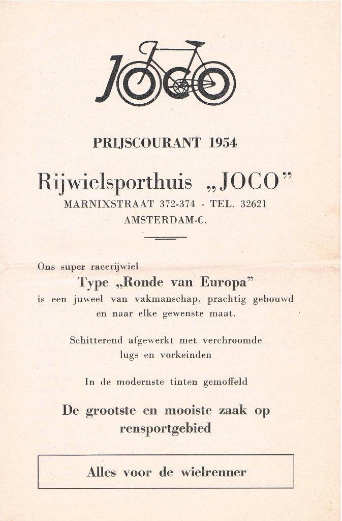 GEZOCHT: Joco ea kleine framebouwers documentatie, Fietsen en Brommers, Handleidingen en Instructieboekjes, Ophalen