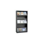 Folder display kast fraai hoogglans zwart met glas, Ophalen of Verzenden, Zo goed als nieuw