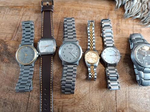 6 bocca horloges 3 dames 3 heren, Sieraden, Tassen en Uiterlijk, Horloges | Heren, Zo goed als nieuw, Overige merken, Staal, Staal