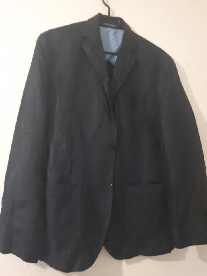 Maison Dutti Colbert Maat 50 - Linnen Donkerblauw, Kleding | Heren, Kostuums en Colberts, Zo goed als nieuw, Maat 48/50 (M), Blauw