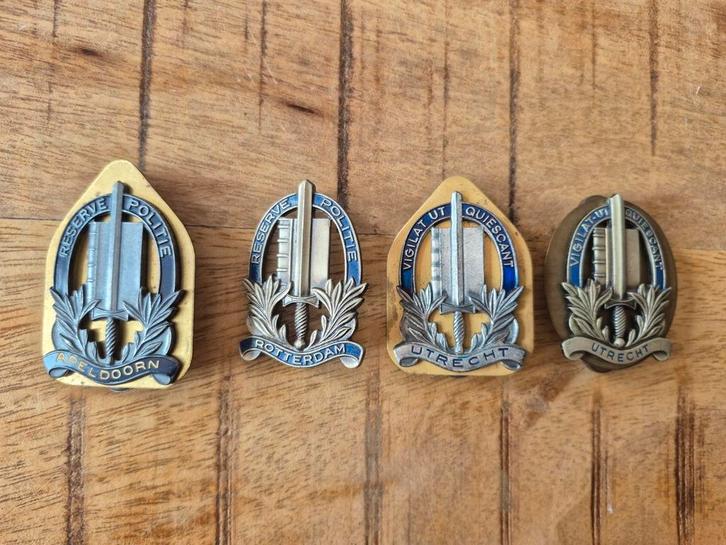 Gemeentepolitie politie reservepolitie korpsbrevetten, Verzamelen, Militaria | Algemeen, Overige soorten, Embleem of Badge, Nederland