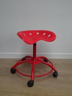 Vintage Ikea kruk "Tractor" rood, Ophalen, In hoogte verstelbaar, Gebruikt, Kunststof