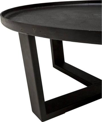 Goossens Lola salontafel (rond/zwart/metaal/industrieel) beschikbaar voor biedingen