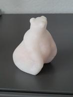 Stenen ijsbeer beer wit/roze/glitter beeldje, Ophalen of Verzenden, Gebruikt, Dier