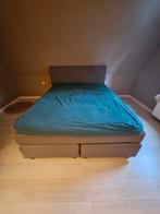 Karlsson boxspring grijs. 160 x 200, Ophalen, Tweepersoons, Zo goed als nieuw, 200 cm