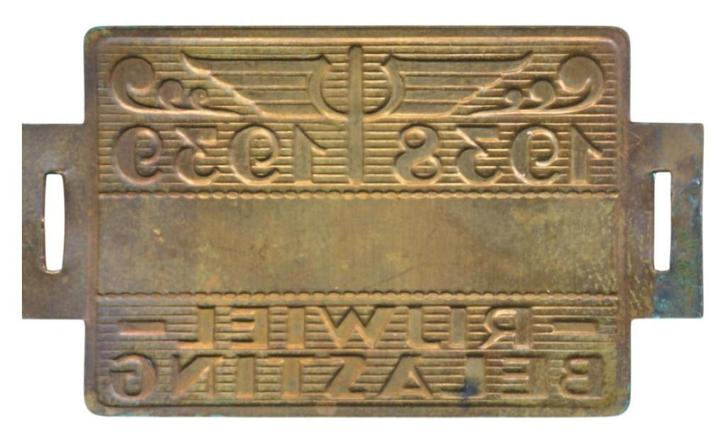 Rijwielbelasting plaatje 1938-1939, Postzegels en Munten, Penningen en Medailles, Overige materialen, Nederland, Ophalen of Verzenden