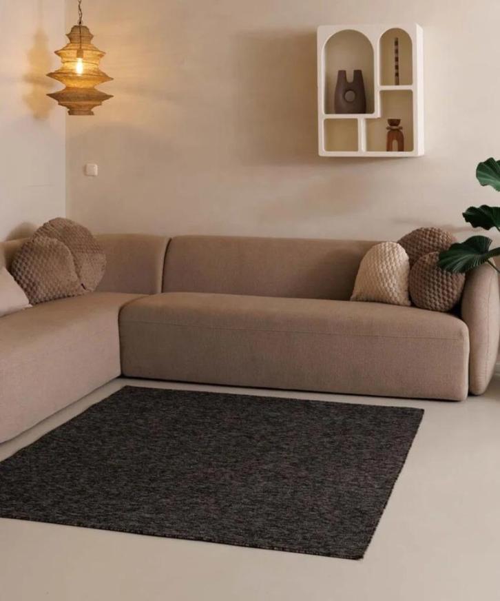 Vierkant vloerkleed – antraciet 300x300 nieuw, Huis en Inrichting, Stoffering | Tapijten en Kleden, Nieuw, 200 cm of meer, 200 cm of meer