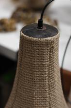 Prachtige hanglamp stof / jute naturel Ø45 x 70 cm, Huis en Inrichting, Lampen | Hanglampen, Ophalen of Verzenden, Zo goed als nieuw
