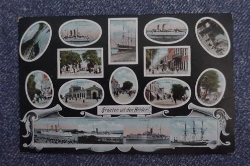 Den Helder. Groeten uit Den Helder, Verzamelen, Ansichtkaarten | Nederland, Gelopen, Noord-Holland, Voor 1920, Ophalen of Verzenden