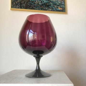 Vintage Italiaans Brandy glas prachtig paars Empoli beschikbaar voor biedingen