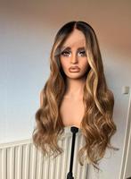 Beige brown balayage lace wig pruik haarwerk echt haar, Ophalen, Zo goed als nieuw, Pruik of Haarverlenging