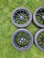 Velgen met banden 4x100 17" anti slip banden, Auto-onderdelen, Banden en Velgen, Ophalen, Gebruikt, 17 inch, 205 mm