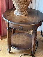 Rond tafeltje eiken, Huis en Inrichting, Tafels | Bijzettafels, Ophalen, Rond, 60 cm of meer