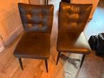 6 lederen eetkamerstoelen, Ophalen, Bruin, Sfeervol / stoer, Leer