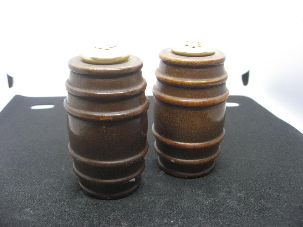 Peper en Zout stel houten tonnetjes, Ophalen of Verzenden, Gebruikt