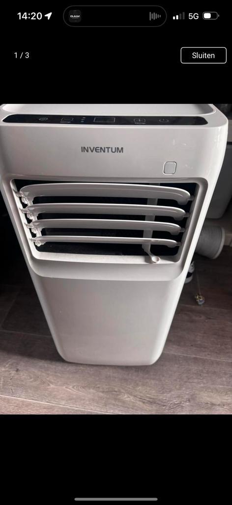 Mobiele airco met afvoerslang, Witgoed en Apparatuur, Airco's, Zo goed als nieuw, Mobiele airco, Minder dan 60 m³, 3 snelheden of meer