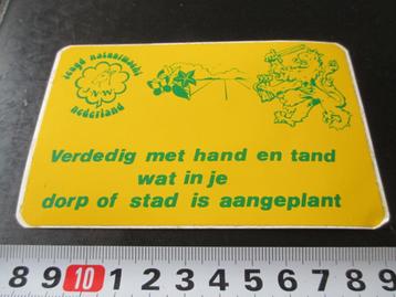 sticker JNW jeugd natuurwacht nederland verdedig aanplant beschikbaar voor biedingen