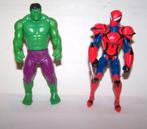 2 actiefiguren Hulk en Spiderman. Nwst., Ophalen of Verzenden, Zo goed als nieuw