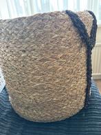 Manden voor openhaard hout en aanmaakkrullen met was, Huis en Inrichting, Ophalen, Rond, Overige materialen, Mand