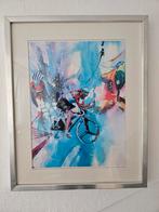 Schilderij Wielrenner in Actie, Ophalen of Verzenden