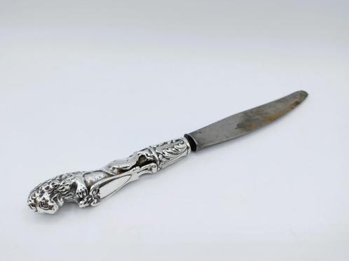 Zilveren mesheft met lemmet, B.W. van Eldik, Zutphen, 1925, Antiek en Kunst, Antiek | Bestek, Verzenden