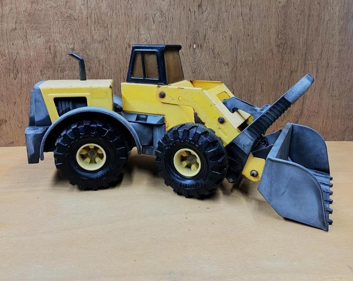 Grote metalen vintage TONKA (wiel)loader shovel 60 cm, Antiek en Kunst, Antiek | Speelgoed, Ophalen of Verzenden