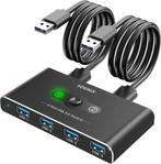 Sounix USB 3.0 Switch - 2 PC's delen 4 x USB 3.0 poorten, Ophalen, Zo goed als nieuw, USB-hub, Sounix