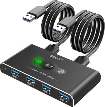 Sounix USB 3.0 Switch - 2 PC's delen 4 x USB 3.0 poorten beschikbaar voor biedingen