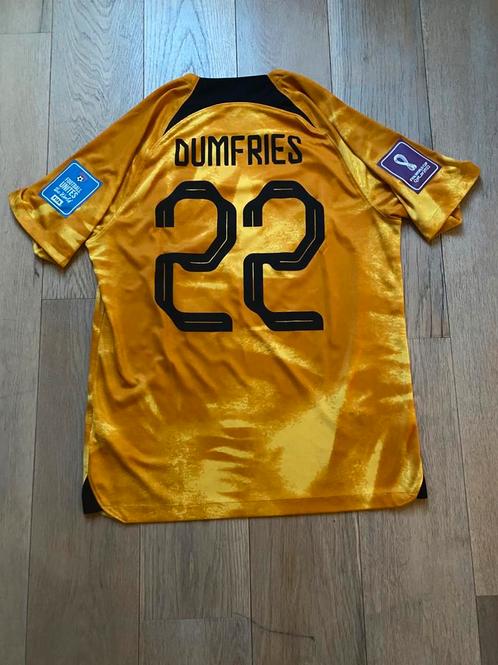 Nederland Thuisshirt 2022 – Dumfries #22 – Maat M, Sport en Fitness, Voetbal, Zo goed als nieuw, Shirt, Maat M, Ophalen of Verzenden