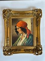 Portret vrouw ca. 1890 - Olieverf op doek - 45 x 40 cm, Antiek en Kunst, Kunst | Schilderijen | Klassiek, Ophalen of Verzenden