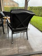 2 Luxe Tuinstoelen met Zitkussens, Tuin en Terras, Tuinstoelen, Ophalen, Gebruikt, Metaal
