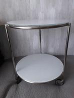 Bijzettafel op wielen, 45 tot 60 cm, Minder dan 55 cm, Rond, Ophalen of Verzenden