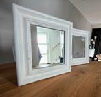 Twee authentieke spiegels met houten lijst, Minder dan 50 cm, Gebruikt, Vierkant, Ophalen of Verzenden