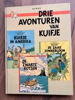 Te koop: stripboek Drie Avonturen van Kuifje van Hergé: Kuif, Ophalen of Verzenden, Gelezen