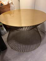 Woood gouden salontafel, Huis en Inrichting, Tafels | Salontafels, Gebruikt, Rond, Minder dan 50 cm, 50 tot 100 cm
